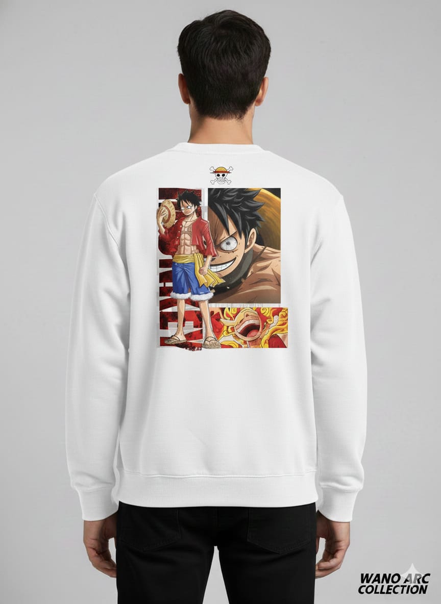 Luffy Men Sweatshirt (Black) SM - regular | DTF GSM-320