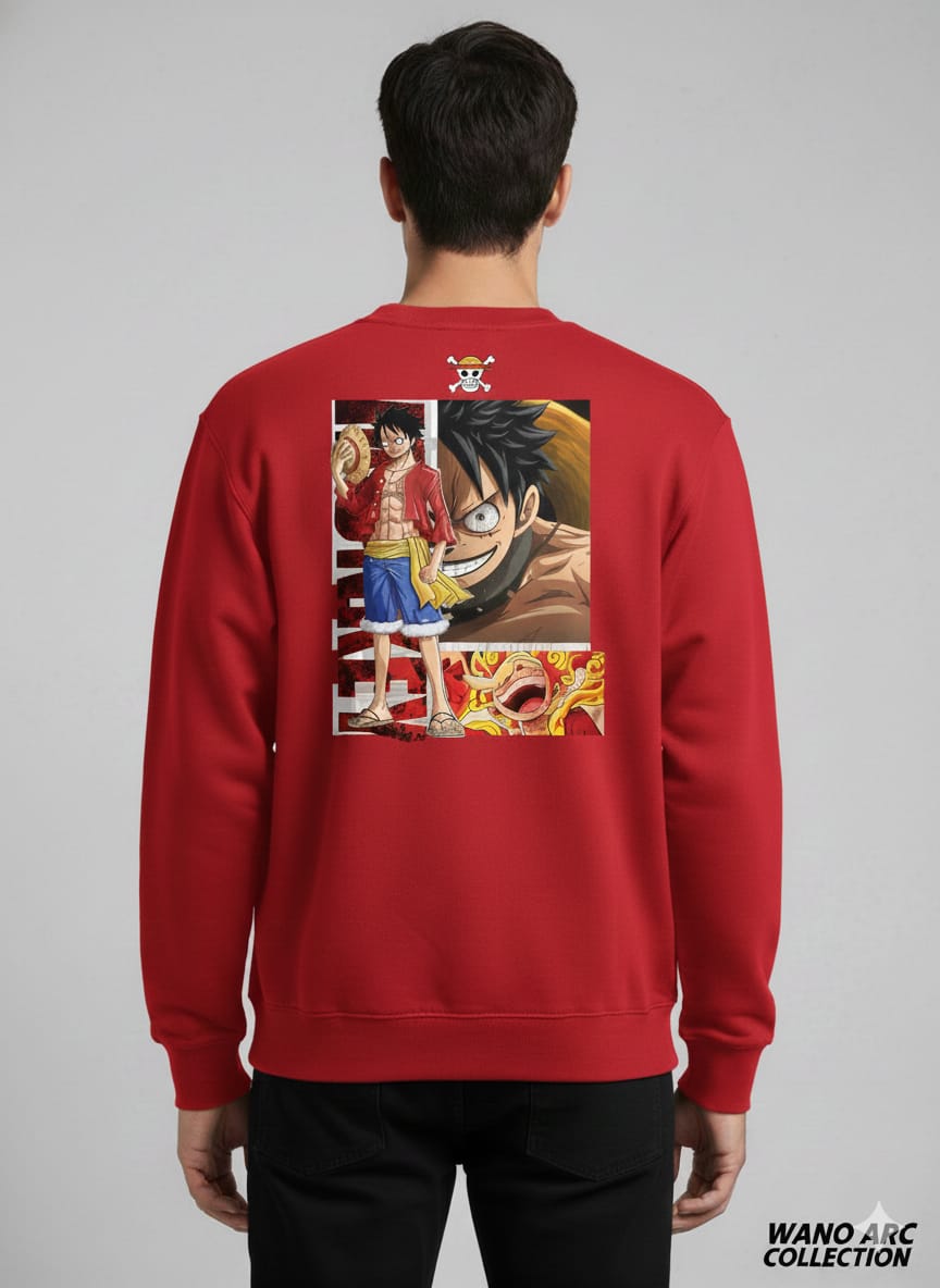 Luffy Men Sweatshirt (Black) SM - regular | DTF GSM-320