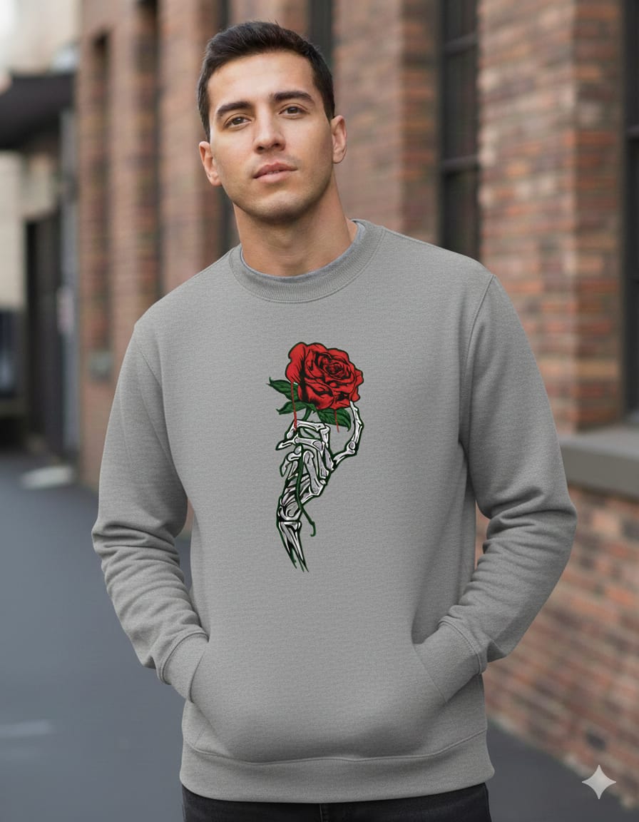 Dead Rose Men Sweatshirt (Black) SM - regular | DTF GSM-320