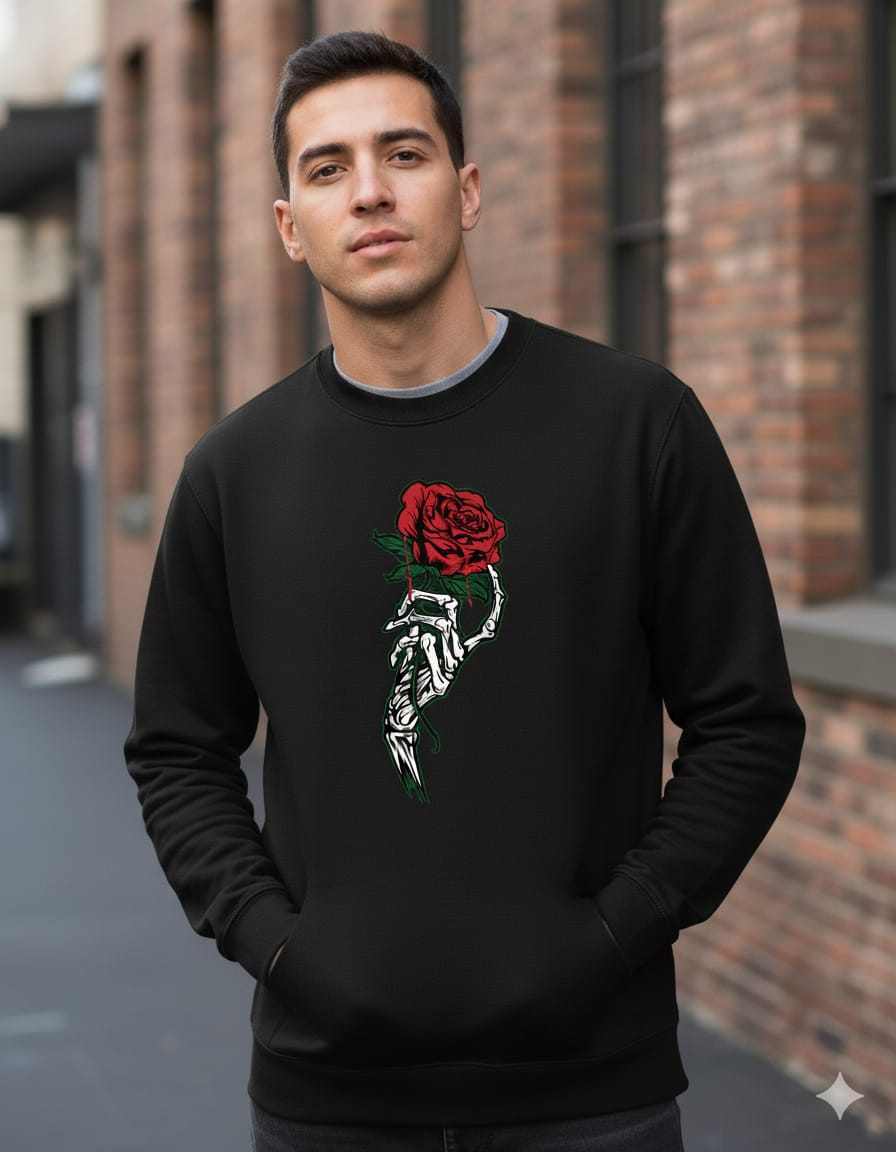 Dead Rose Men Sweatshirt (Black) SM - regular | DTF GSM-320