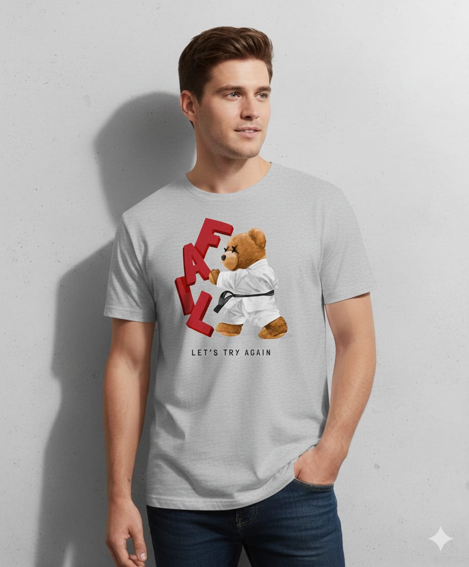 Teddy Men T-Shirt (Black) SM - regular | DTF GSM-220