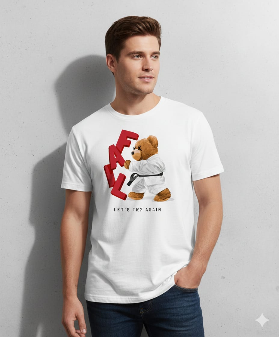 Teddy Men T-Shirt (Black) SM - regular | DTF GSM-220