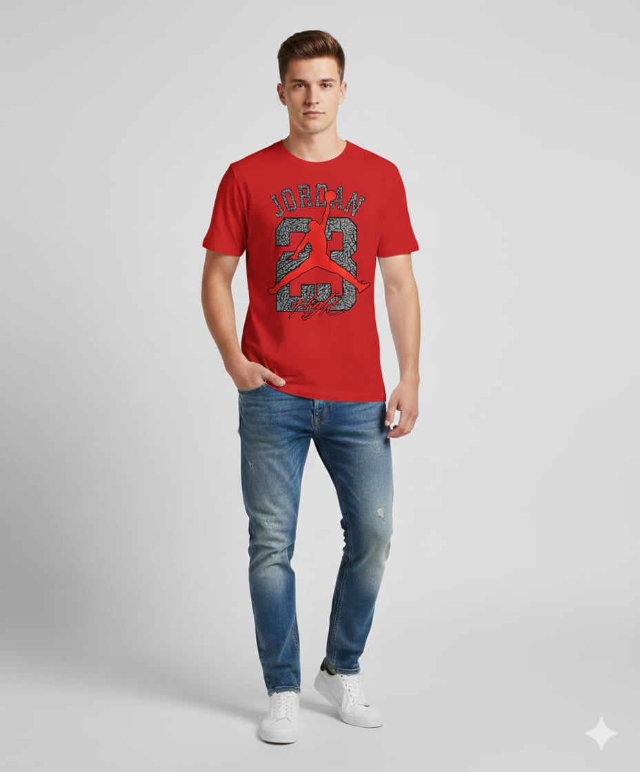 JORDAN Men T-Shirt (Black) SM - oversize | DTF GSM-220