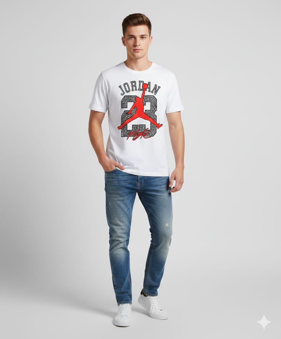 JORDAN Men T-Shirt (Black) SM - oversize | DTF GSM-220