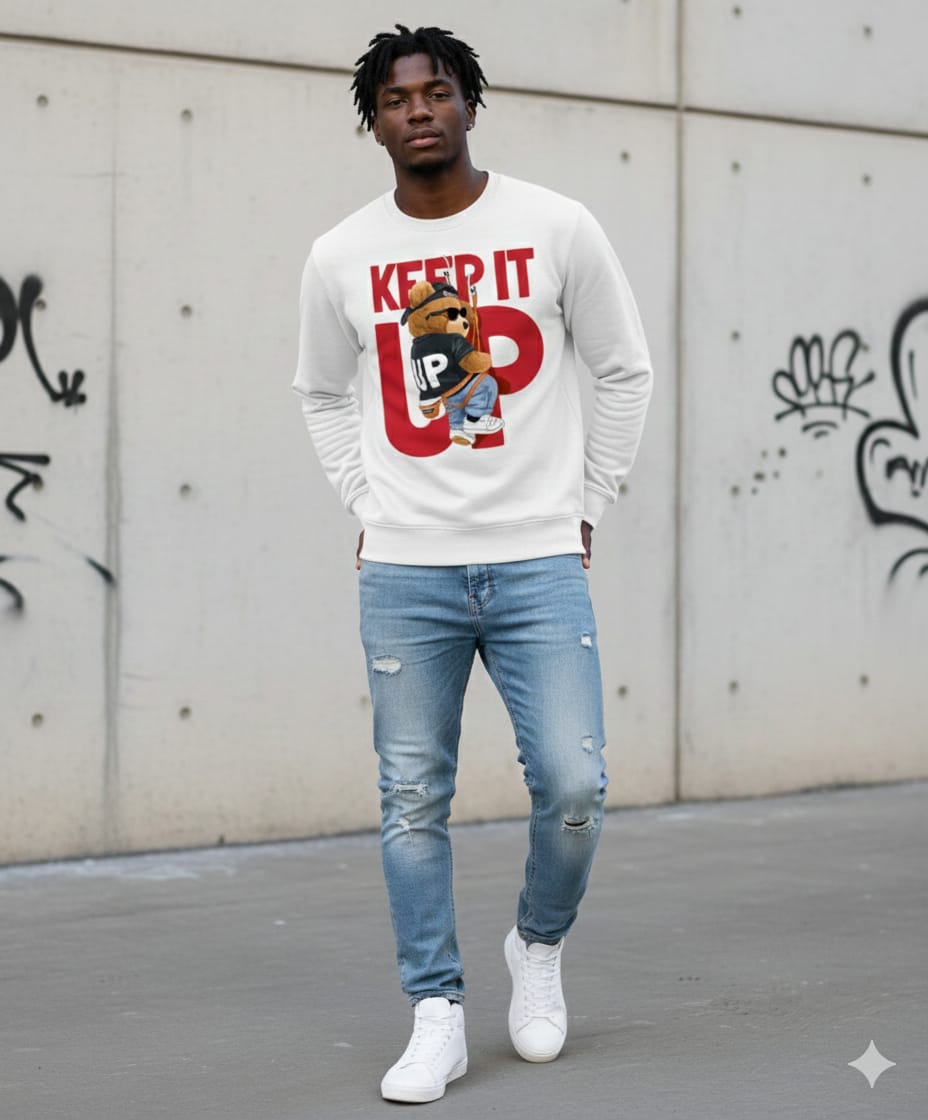 Teddy Bear Men Sweatshirt (Black) SM - regular | DTF GSM-320