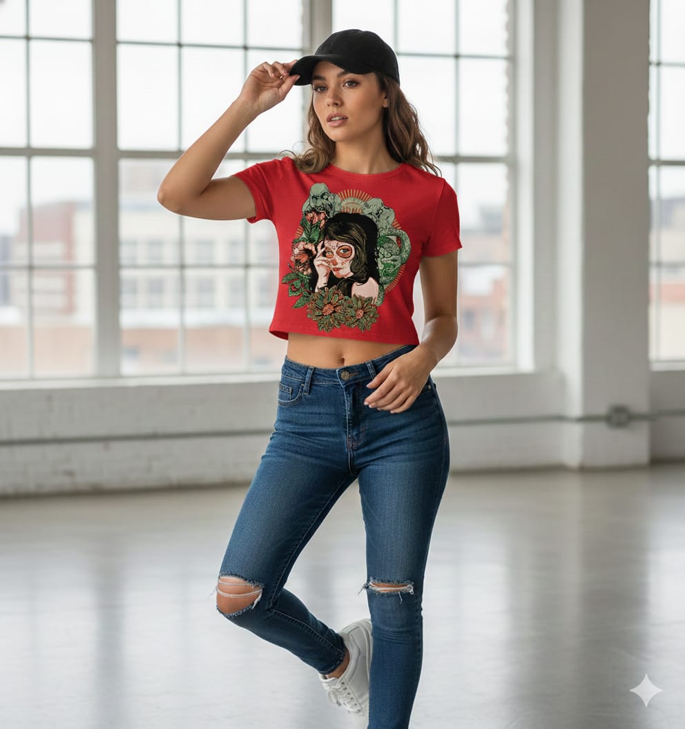 Women Crop Top (Black) SM - regular | DTF GSM-180