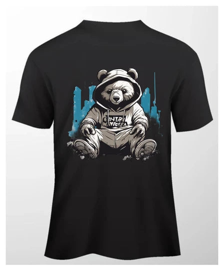 Teddy,Men T-Shirt (Black) SM - oversize | DTF GSM-220