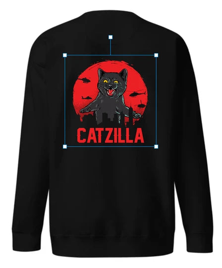 CATZILLA Men Sweatshirt (Black) SM - regular | DTF GSM-320