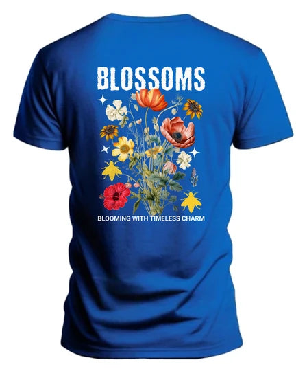 Floral,Men T-Shirt (Royal Blue) SM - regular | DTF GSM-220