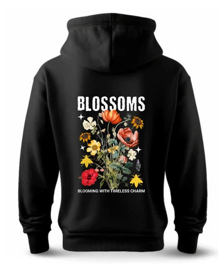 Floral,Men Hoodie (Black) SM - regular | DTF GSM-360
