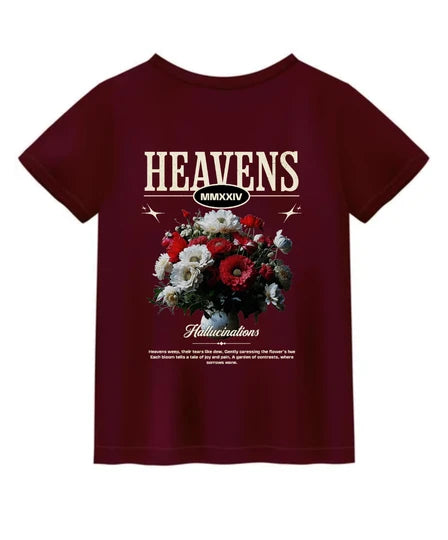 Floral ,Men T-Shirt (Maroon) SM - regular | DTF GSM-220