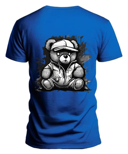 Teddy,Men T-Shirt (Royal Blue) SM - oversize | DTF GSM-220