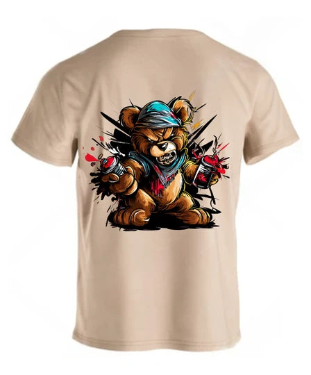 Teddy,Men T-Shirt (beige) SM - regular | DTF GSM-220