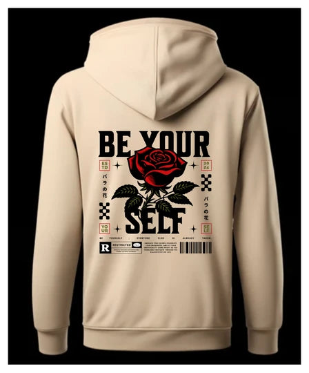 Floral,Men Hoodie (Beige) SM - regular | DTF GSM-360