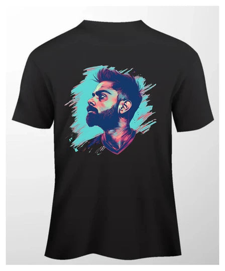 Cricket, Men T-Shirt (Black) SM - regular | DTF GSM-220