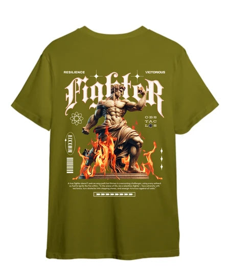 Streetwear,Men T-Shirt (olive) SM - regular | DTF GSM-220