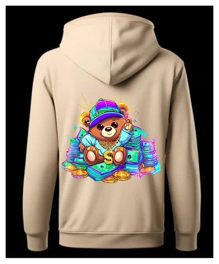 Teddy,Men Hoodie (Beige) SM - regular | DTF GSM-360