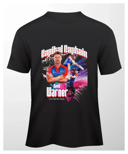 Cricket, Men T-Shirt (Black) SM - regular | DTF GSM-220