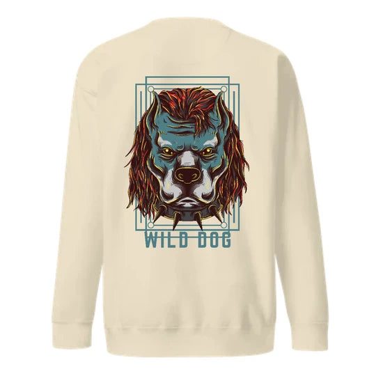 Wild Dog Men Sweatshirt (Beige) SM - regular | DTF GSM-320