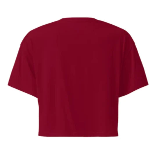 Women Crop Top (Burgundy) SM - regular | DTF GSM-180