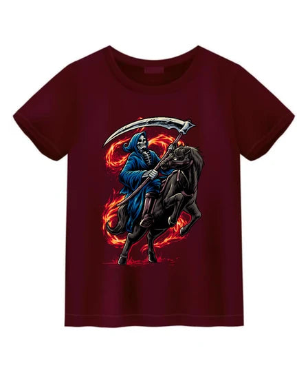 Halloween,FESTIVAL,Men T-Shirt (Maroon) SM - regular | DTF GSM-180