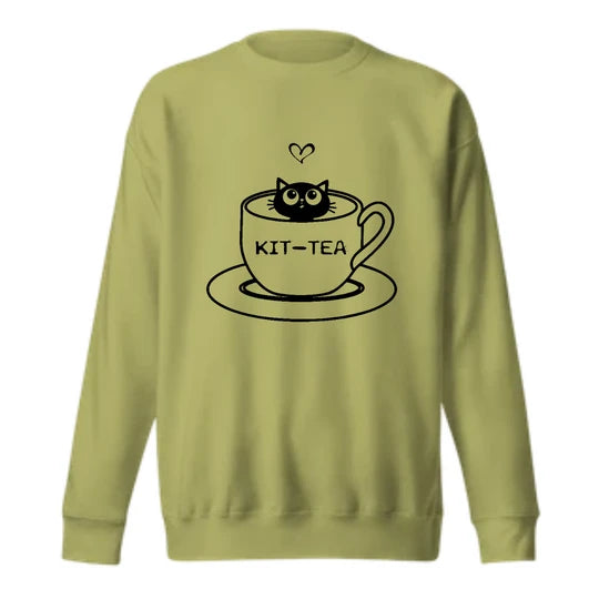 Kit -Tea ,Women Sweatshirts (Olive) SM - regular | DTF GSM-320