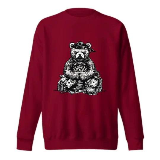 Teddy,Men Sweatshirt (Maroon - Burgundy) SM - regular | DTF GSM-320