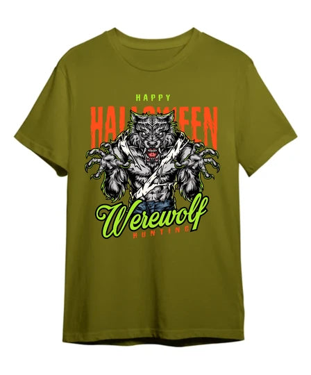 Halloween,FESTIVAL,Men T-Shirt (olive) SM - regular | DTF GSM-180
