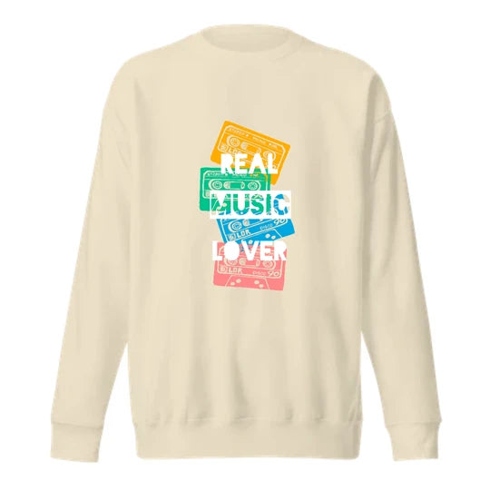 Real Music Men Sweatshirt (Beige) SM - regular | DTF GSM-320