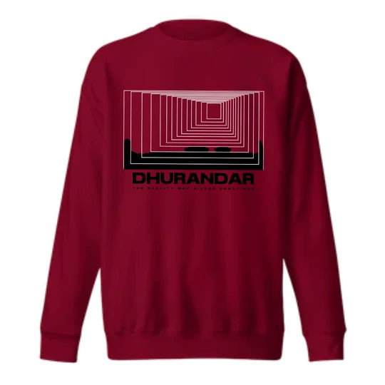 CINEMAVERSE,Men Sweatshirt (Maroon - Burgundy) SM - regular | DTF GSM-320