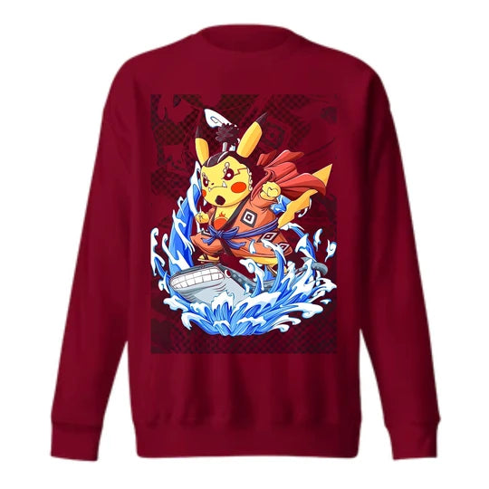 Cartoon, Men Sweatshirt (Maroon - Burgundy) SM - regular | DTF GSM-320