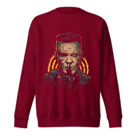 Superhero, Men Sweatshirt (Maroon - Burgundy) SM - regular | DTF GSM-320