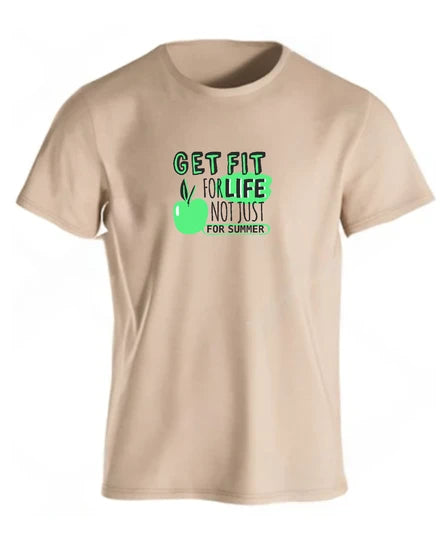 Gym,Men T-Shirt (beige) SM - regular | DTF GSM-180