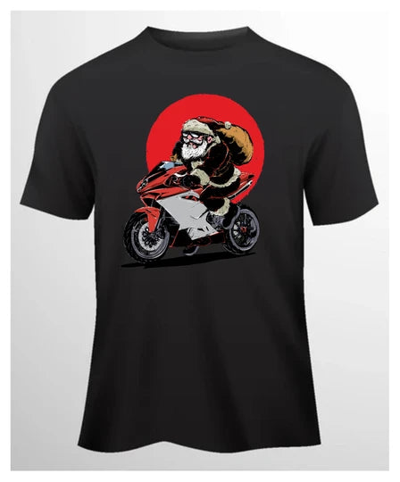 Santa claus, FESTIVAL,Men T-Shirt (Black) SM - regular | DTF GSM-180
