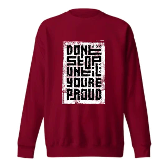Quotes, Men Sweatshirt (Maroon - Burgundy) SM - regular | DTF GSM-320