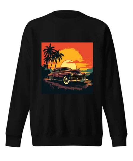 VINTAGE Men Sweatshirt (Black) SM - regular | DTF GSM-320