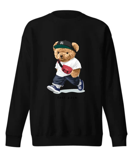 Teddy Men Sweatshirt (Black) SM - regular | DTF GSM-320