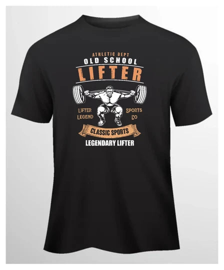 Gym,Men T-Shirt (Black) SM - regular | DTF GSM-180