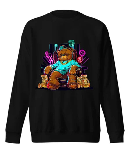 Teddy,Men Sweatshirt (Black) SM - regular | DTF GSM-320