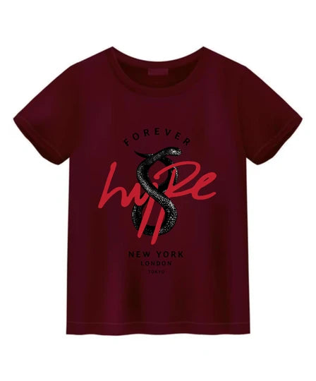 Streetwear,Men T-Shirt (Maroon) SM - regular | DTF GSM-180