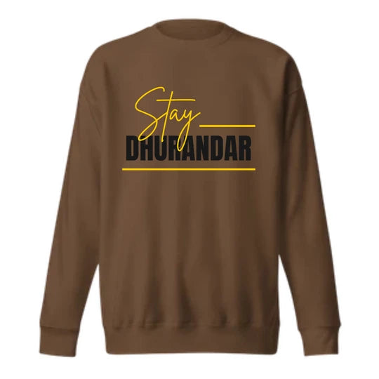 Dhurandar,Men Sweatshirt (Brown) SM - regular | DTF GSM-320