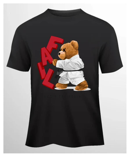 Teddy Men T-Shirt (Black) SM - regular | DTF GSM-220